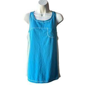 Lululemon Women's M Blue Striped Racerback Tank Top Casual Summer